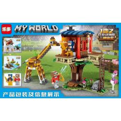 LEDUO 6067 non  SỞ THÚ LỄ HỘI bộ đồ chơi xếp lắp ráp ghép mô hình Minecraft MY WORLD Game Xây Dựng 438 khối
