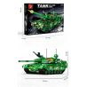 TA GAOLE T4010 4010 non  XE TĂNG CHIẾN ĐẤU CHỦ LỰC ZTZ-99A bộ đồ chơi xếp lắp ráp ghép mô hình Military Army ZTZ-99A TANK Quân Sự Bộ Đội 1918 khối