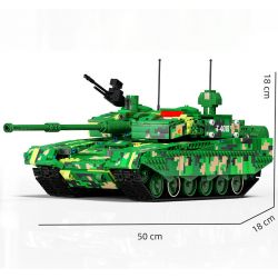 TA GAOLE T4010 4010 non  XE TĂNG CHIẾN ĐẤU CHỦ LỰC ZTZ-99A bộ đồ chơi xếp lắp ráp ghép mô hình Military Army ZTZ-99A TANK Quân Sự Bộ Đội 1918 khối