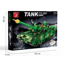 TA GAOLE T4010 4010 non  XE TĂNG CHIẾN ĐẤU CHỦ LỰC ZTZ-99A bộ đồ chơi xếp lắp ráp ghép mô hình Military Army ZTZ-99A TANK Quân Sự Bộ Đội 1918 khối