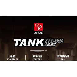 TA GAOLE T4010 4010 non  XE TĂNG CHIẾN ĐẤU CHỦ LỰC ZTZ-99A bộ đồ chơi xếp lắp ráp ghép mô hình Military Army ZTZ-99A TANK Quân Sự Bộ Đội 1918 khối