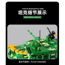 TA GAOLE T4010 4010 non  XE TĂNG CHIẾN ĐẤU CHỦ LỰC ZTZ-99A bộ đồ chơi xếp lắp ráp ghép mô hình Military Army ZTZ-99A TANK Quân Sự Bộ Đội 1918 khối