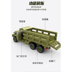 ZHI DELE DL-40004 40004 DL40004 non  XE TẢI CCKW bộ đồ chơi xếp lắp ráp ghép mô hình 357 khối