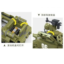 ZHI DELE DL-40002 40002 DL40002 non  XE TĂNG T-34 bộ đồ chơi xếp lắp ráp ghép mô hình 661 khối