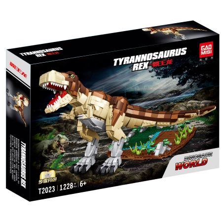 GAOMISI T2023 2023 non  THẾ GIỚI KHỦNG LONG TYRANNOSAURUS REX bộ đồ chơi xếp lắp ráp ghép mô hình 1228 khối