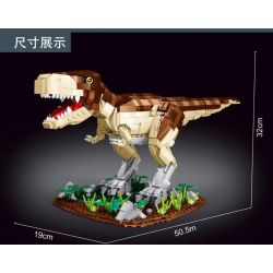 GAOMISI T2023 2023 non  THẾ GIỚI KHỦNG LONG TYRANNOSAURUS REX bộ đồ chơi xếp lắp ráp ghép mô hình 1228 khối