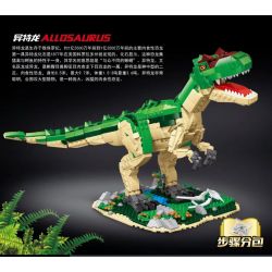 GAOMISI T2021 2021 non  THẾ GIỚI KHỦNG LONG ALLOSAURUS bộ đồ chơi xếp lắp ráp ghép mô hình 1160 khối