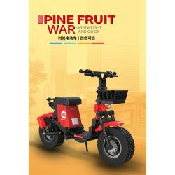 ZHEGAO 00334 non  CHIẾN QUẢ THÔNG ĐỎ bộ đồ chơi xếp lắp ráp ghép mô hình LIGHTWEIGHT AND QUICK 247 khối