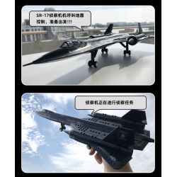 WANGE 4005 non  MÁY BAY TRINH SÁT BLACKBIRD SR-71 bộ đồ chơi xếp lắp ráp ghép mô hình Military Army Quân Sự Bộ Đội 183 khối