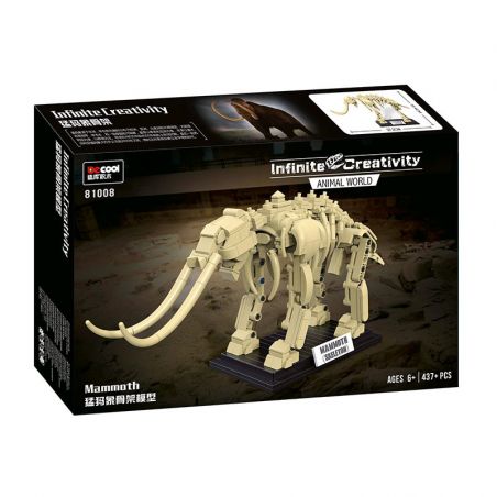 Decool 81008 Jisi 81008 non  MÔ HÌNH BỘ XƯƠNG VOI MA MÚT bộ đồ chơi xếp lắp ráp ghép mô hình Arts & Crafts ANIMAL WORLD MAMMOTH 437 khối