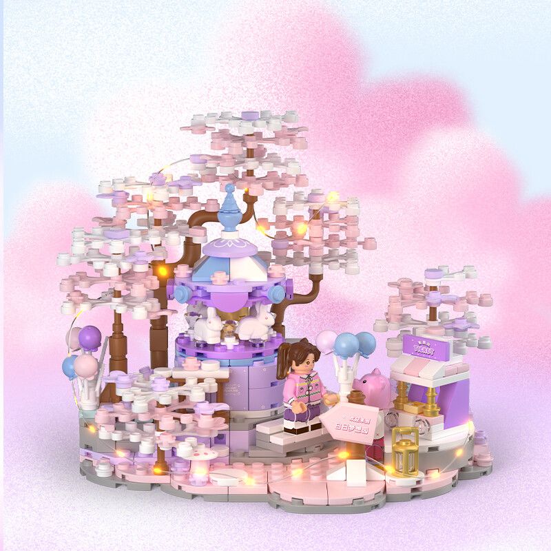 WEKKI 516801 non  CON NGỰA TƯỞNG TƯỢNG bộ đồ chơi xếp lắp ráp ghép mô hình 421 khối