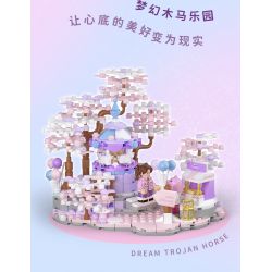 WEKKI 516801 non  CON NGỰA TƯỞNG TƯỢNG bộ đồ chơi xếp lắp ráp ghép mô hình 421 khối