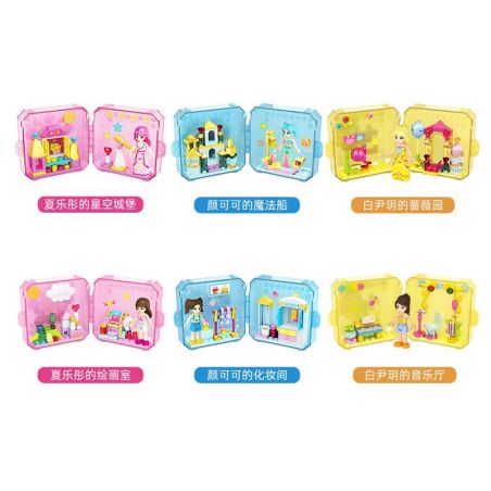 WISE BLOCK HA383016 383016 non  HỘP CHUYỂN ĐỔI BỎ TÚI 6 KIỂU bộ đồ chơi xếp lắp ráp ghép mô hình Balala The Fairies Các Nàng Tiên Nhỏ Tinh Nghịch