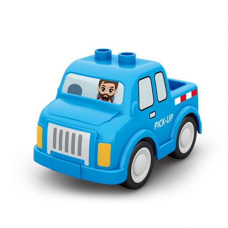 SEMBO 690002 non  XE CỨU HỎA BÁN TẢI ĐẦU KÉO KHAKIBO KIDS bộ đồ chơi xếp lắp ráp ghép mô hình CACHEEBO