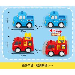 SEMBO 690002 non  XE CỨU HỎA BÁN TẢI ĐẦU KÉO KHAKIBO KIDS bộ đồ chơi xếp lắp ráp ghép mô hình CACHEEBO