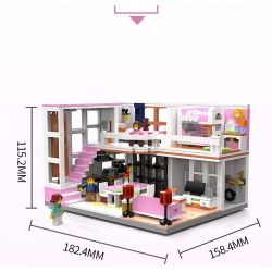 ZHEGAO 00338 non  NGÔI NHÀ ĐẸP bộ đồ chơi xếp lắp ráp ghép mô hình Creator NICE ROOMS Sáng Tạo 1220 khối
