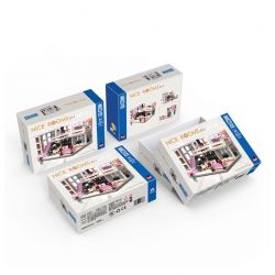 ZHEGAO 00338 non  NGÔI NHÀ ĐẸP bộ đồ chơi xếp lắp ráp ghép mô hình Creator NICE ROOMS Sáng Tạo 1220 khối