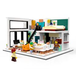 ZHEGAO 00337 non  NGÔI NHÀ THỜI TRANG bộ đồ chơi xếp lắp ráp ghép mô hình Creator MODERN ROOMS Sáng Tạo 1167 khối