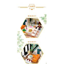 ZHEGAO 00337 non  NGÔI NHÀ THỜI TRANG bộ đồ chơi xếp lắp ráp ghép mô hình Creator MODERN ROOMS Sáng Tạo 1167 khối