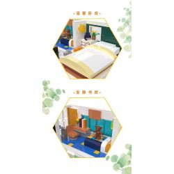 ZHEGAO 00337 non  NGÔI NHÀ THỜI TRANG bộ đồ chơi xếp lắp ráp ghép mô hình Creator MODERN ROOMS Sáng Tạo 1167 khối