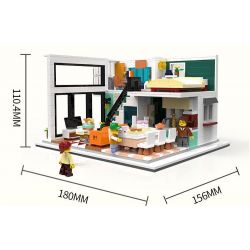 ZHEGAO 00337 non  NGÔI NHÀ THỜI TRANG bộ đồ chơi xếp lắp ráp ghép mô hình Creator MODERN ROOMS Sáng Tạo 1167 khối