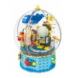 CACO D004-3 004-3 non  QUẢ CẦU PHA LÊ bộ đồ chơi xếp lắp ráp ghép mô hình BOUTIQUE CRYSTAL BALL 411 khối