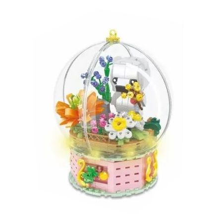 CACO D003-2 003-2 non  QUẢ CẦU PHA LÊ bộ đồ chơi xếp lắp ráp ghép mô hình BOUTIQUE CRYSTAL BALL 494 khối