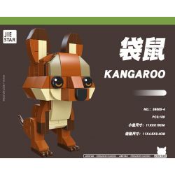JIESTAR 38005 non  THIÊN ĐƯỜNG THÚ CƯNG DỄ THƯƠNG 6 LOẠI MỎ VỊT ALPACA VẸT ĐUÔI DÀI KANGAROO GẤU TRÚC KOALA bộ đồ chơi xếp lắp ráp ghép mô hình Creator Sáng Tạo 638 khối