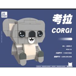 JIESTAR 38005 non  THIÊN ĐƯỜNG THÚ CƯNG DỄ THƯƠNG 6 LOẠI MỎ VỊT ALPACA VẸT ĐUÔI DÀI KANGAROO GẤU TRÚC KOALA bộ đồ chơi xếp lắp ráp ghép mô hình Creator Sáng Tạo 638 khối