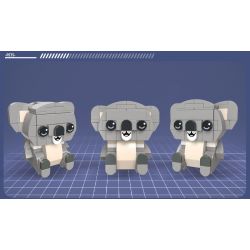 JIESTAR 38005 non  THIÊN ĐƯỜNG THÚ CƯNG DỄ THƯƠNG 6 LOẠI MỎ VỊT ALPACA VẸT ĐUÔI DÀI KANGAROO GẤU TRÚC KOALA bộ đồ chơi xếp lắp ráp ghép mô hình Creator Sáng Tạo 638 khối