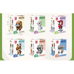 JIESTAR 38005 non  THIÊN ĐƯỜNG THÚ CƯNG DỄ THƯƠNG 6 LOẠI MỎ VỊT ALPACA VẸT ĐUÔI DÀI KANGAROO GẤU TRÚC KOALA bộ đồ chơi xếp lắp ráp ghép mô hình Creator Sáng Tạo 638 khối