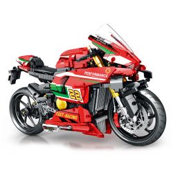 JUHANG TECHNOLOGY 85004 non  MÔ TÔ DUCATI V4R tỷ lệ 1:5 bộ đồ chơi xếp lắp ráp ghép mô hình  Kỹ Thuật Công Nghệ Cao Mô Hình Phương Tiện 1966 khối