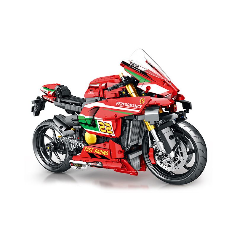 JUHANG TECHNOLOGY 85004 non  MÔ TÔ DUCATI V4R tỷ lệ 1:5 bộ đồ chơi xếp lắp ráp ghép mô hình  Kỹ Thuật Công Nghệ Cao Mô Hình Phương Tiện 1966 khối