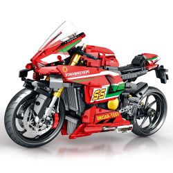 JUHANG TECHNOLOGY 85004 non  MÔ TÔ DUCATI V4R tỷ lệ 1:5 bộ đồ chơi xếp lắp ráp ghép mô hình  Kỹ Thuật Công Nghệ Cao Mô Hình Phương Tiện 1966 khối