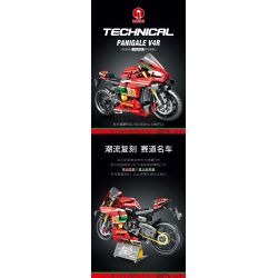 JUHANG TECHNOLOGY 85004 non  MÔ TÔ DUCATI V4R tỷ lệ 1:5 bộ đồ chơi xếp lắp ráp ghép mô hình  Kỹ Thuật Công Nghệ Cao Mô Hình Phương Tiện 1966 khối
