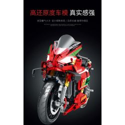 JUHANG TECHNOLOGY 85004 non  MÔ TÔ DUCATI V4R tỷ lệ 1:5 bộ đồ chơi xếp lắp ráp ghép mô hình  Kỹ Thuật Công Nghệ Cao Mô Hình Phương Tiện 1966 khối