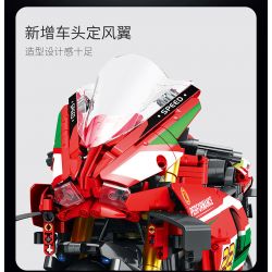 JUHANG TECHNOLOGY 85004 non  MÔ TÔ DUCATI V4R tỷ lệ 1:5 bộ đồ chơi xếp lắp ráp ghép mô hình  Kỹ Thuật Công Nghệ Cao Mô Hình Phương Tiện 1966 khối