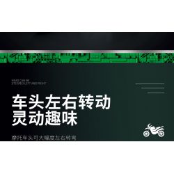 JUHANG TECHNOLOGY 85003 non  KAWASAKI H2 SX SE tỷ lệ 1:5 bộ đồ chơi xếp lắp ráp ghép mô hình  Kỹ Thuật Công Nghệ Cao Mô Hình Phương Tiện 2088 khối