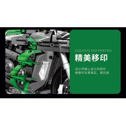 JUHANG TECHNOLOGY 85003 non  KAWASAKI H2 SX SE tỷ lệ 1:5 bộ đồ chơi xếp lắp ráp ghép mô hình  Kỹ Thuật Công Nghệ Cao Mô Hình Phương Tiện 2088 khối