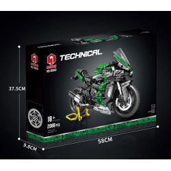 JUHANG TECHNOLOGY 85003 non  KAWASAKI H2 SX SE tỷ lệ 1:5 bộ đồ chơi xếp lắp ráp ghép mô hình  Kỹ Thuật Công Nghệ Cao Mô Hình Phương Tiện 2088 khối
