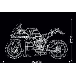 JUHANG TECHNOLOGY 85003 non  KAWASAKI H2 SX SE tỷ lệ 1:5 bộ đồ chơi xếp lắp ráp ghép mô hình  Kỹ Thuật Công Nghệ Cao Mô Hình Phương Tiện 2088 khối