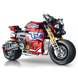 JUHANG TECHNOLOGY 82007 non  XE BÁNH LỐP RỘNG HAI MÀU bộ đồ chơi xếp lắp ráp ghép mô hình  Kỹ Thuật Công Nghệ Cao Mô Hình Phương Tiện 992 khối