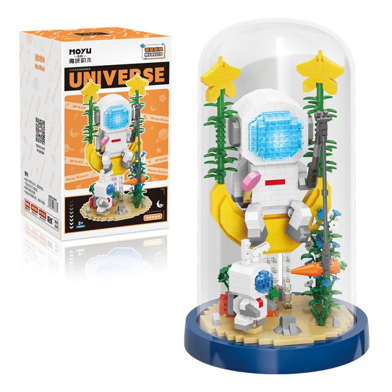 MOYU BLOCK MY95010 95010 non  KHU NGHỈ DƯỠNG MẶT TRĂNG bộ đồ chơi xếp lắp ráp ghép mô hình UNIVERSE 1010 khối