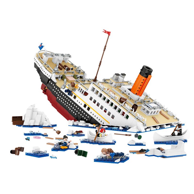 LOZ 1060 non  TÀU TITANIC bộ đồ chơi xếp lắp ráp ghép mô hình Creator Sáng Tạo 2882 khối