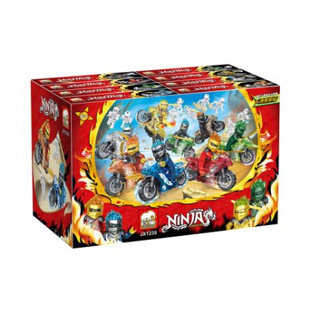 ELEPHANT JX1235 1235 non  8 TỐC ĐỘ XE ĐẠP bộ đồ chơi xếp lắp ráp ghép mô hình The  Ninjago Movie NINJA LEGACY Ninja Lốc Xoáy 250 khối