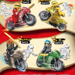 ELEPHANT JX1235 1235 non  8 TỐC ĐỘ XE ĐẠP bộ đồ chơi xếp lắp ráp ghép mô hình The  Ninjago Movie NINJA LEGACY Ninja Lốc Xoáy 250 khối