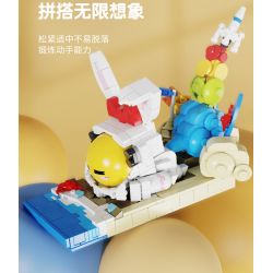 QIZHILE E01005 01005 non  KỲ NGHỈ BÃI BIỂN bộ đồ chơi xếp lắp ráp ghép mô hình