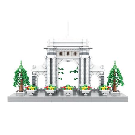 MOYU BLOCK MY92023 92023 non  CỔNG TRƯỜNG NỔI TIẾNG ĐẠI HỌC THANH HOA bộ đồ chơi xếp lắp ráp ghép mô hình 2480 khối