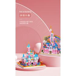 MOYU BLOCK MY92031 92031 non  LÂU ĐÀI MÀU HỒNG bộ đồ chơi xếp lắp ráp ghép mô hình Girl PINK CASTLE Con Gái 2988 khối
