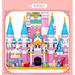 MOYU BLOCK MY92031 92031 non  LÂU ĐÀI MÀU HỒNG bộ đồ chơi xếp lắp ráp ghép mô hình Girl PINK CASTLE Con Gái 2988 khối